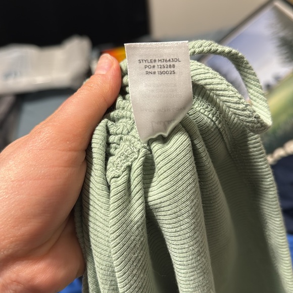 NWT Lulus Over and Over Sage Green Ribbed Drawstring Ruched Bodycon Dress - Picture 7 of 7